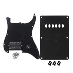 Yibuy Electric Guitar Pickguard Set 11Hole 3-ply Back Plate & Pickup & Screws