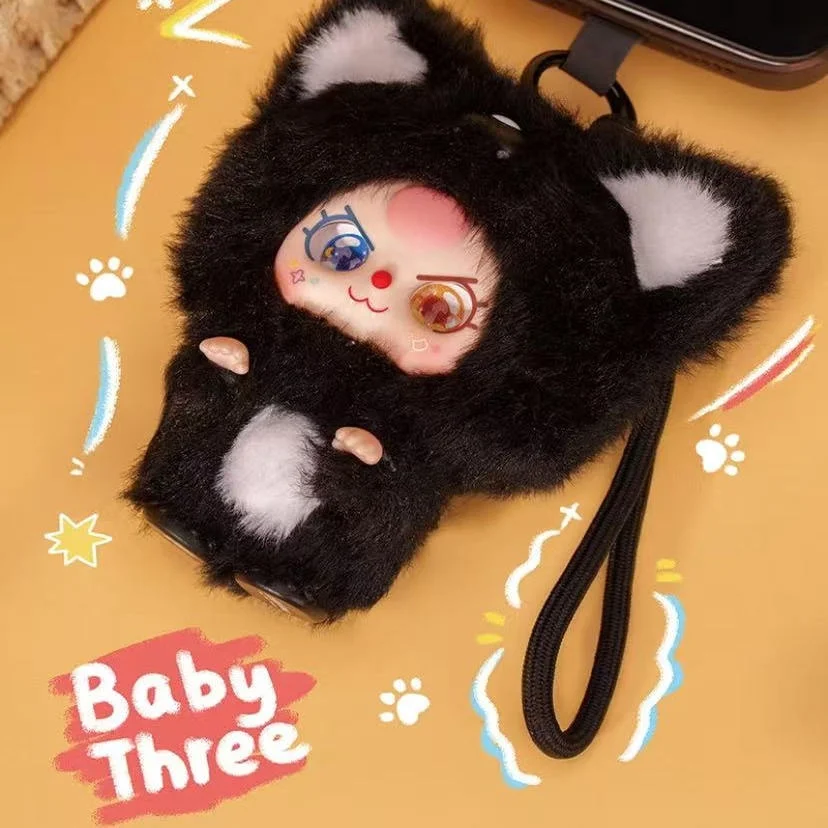 Pluszowe zabawki wiszące z serii Babythree Hug: modne prezenty w formie blind box dla dziewczynek – idealne elementy dekoracyjne i miękkie, przytulne pluszaki.