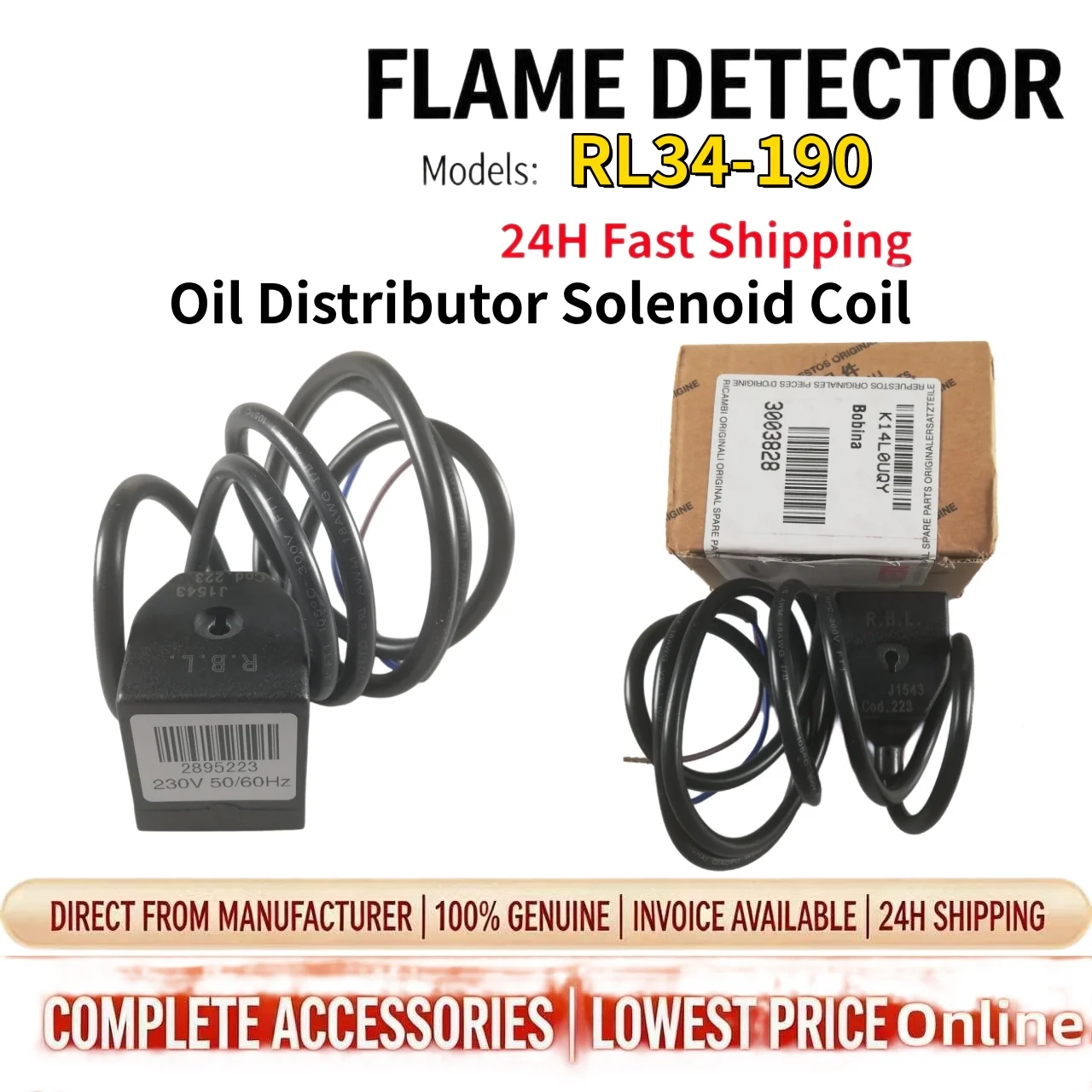

Burner Oil Distributor Actuator Coil RL34 RL44 RL50 RL70 RL100 RL130 RL190 Combustion Equipment Parts, 24h Fast Shipping