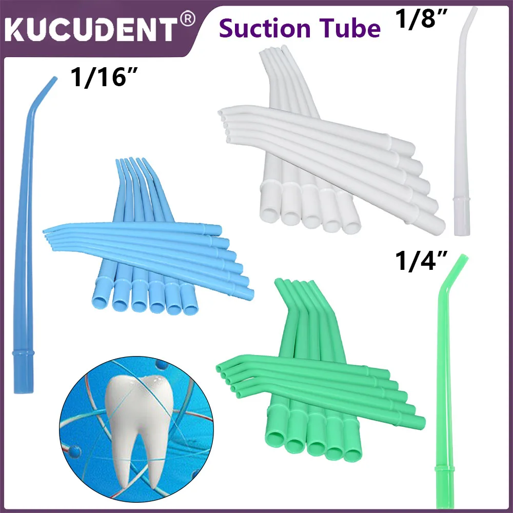 

KUCUNDENT Disposable 25Pcs/Bag Dental Suction Tube Plastic Saliva Ejector Curved Tips Surgical Aspirator Dentistry Lab Materials