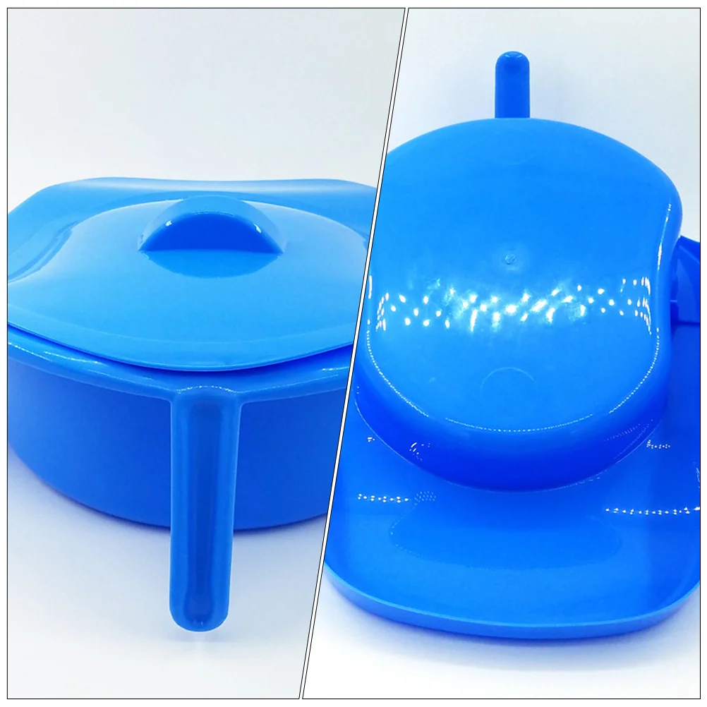 1 قطعة Bedpan مع غطاء تصميم احيط شديد التحمل للمرضى طريح الفراش المسنين النساء الحوامل المحمولة مبولة ناعمة غير لاصقة #4