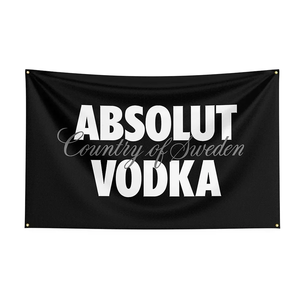 لافتة بيرة مطبوعة للزينة ، علم Absoluts ، ديكور بوليستر ، BannerB ، 3x5Ft