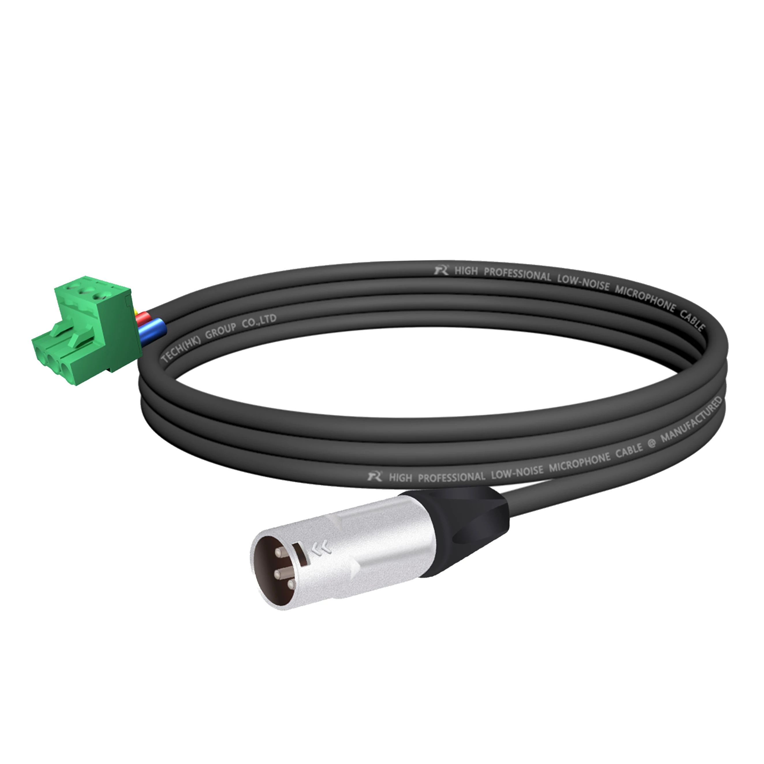 3-poliger XLR-Stecker (Männlich) ​ Steckverbinder, Metallgehäuse, schwarze Schutzkappen für sichere Verbindung an Mikrofone oder Bühnenbeleuchtungssysteme – Detail 2