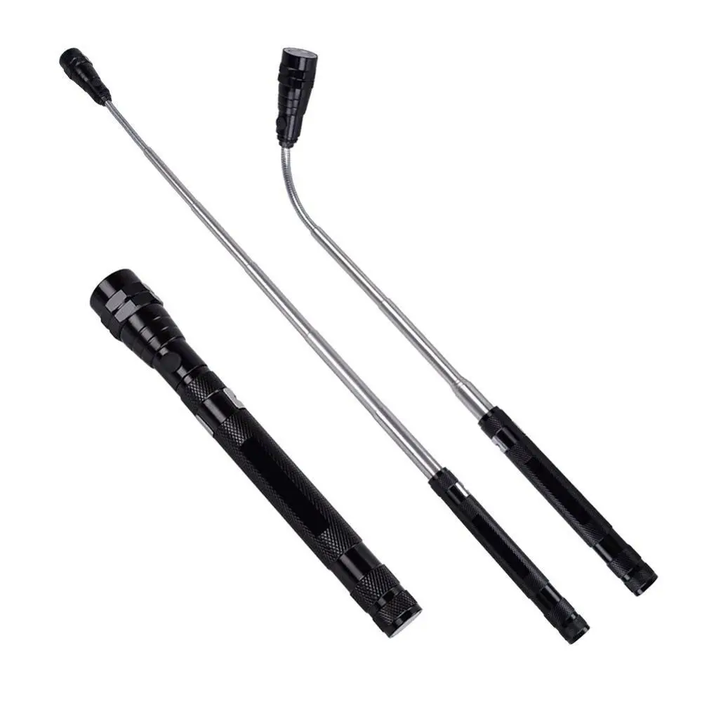 360 Degree Rotation Magnetic LED Work Light Telescoping Extensible Long Goose Neck Telescopic Flashlight Flexible Design