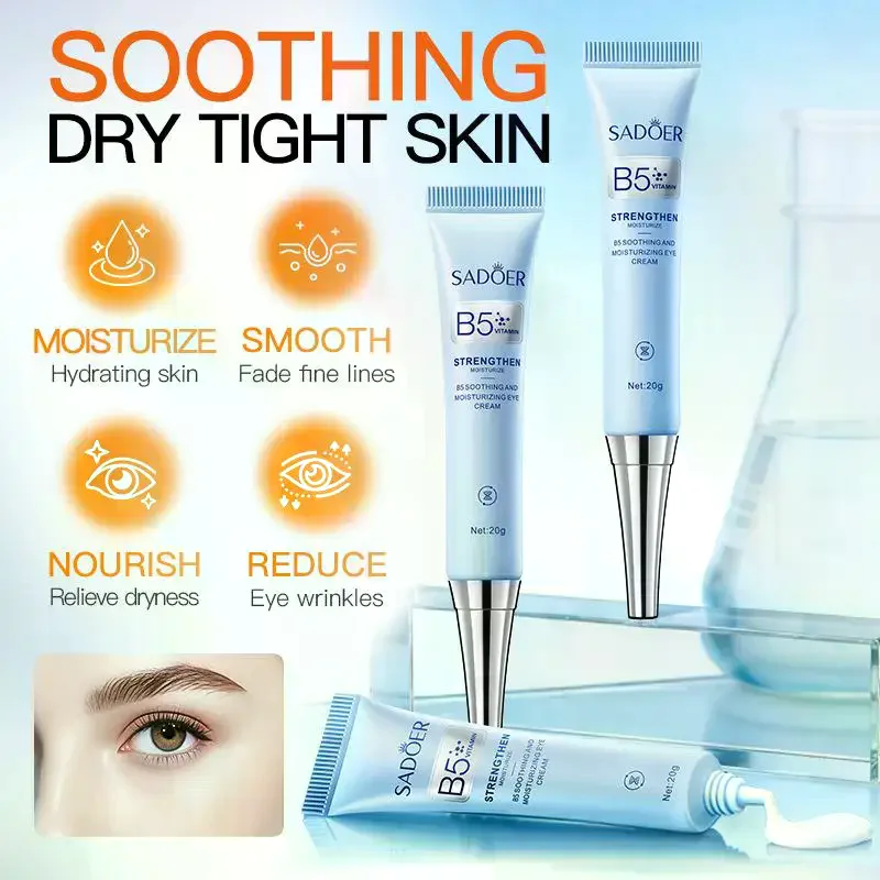 

SADOER Vitamin B5 Eye Cream Anti Dark Circle Remover Moisturizing Anti-aging Eyes Contour Whitening Eyes Skin Care Products