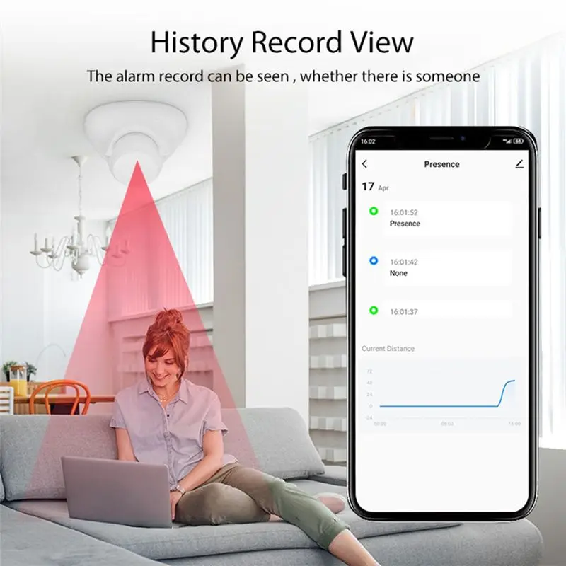 B86B Tuya Zigbee Human Presence Detector 24G MmWave for Radar Detection for Smart Life Home Assistant Compatible