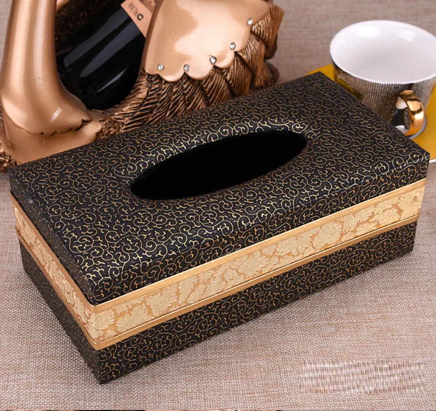 High Quality Leather Tissue Box Napkin Holder Paper Case Bathroom Tissue Box Cover Car Napkin Storage Modern Toilet Paper Box