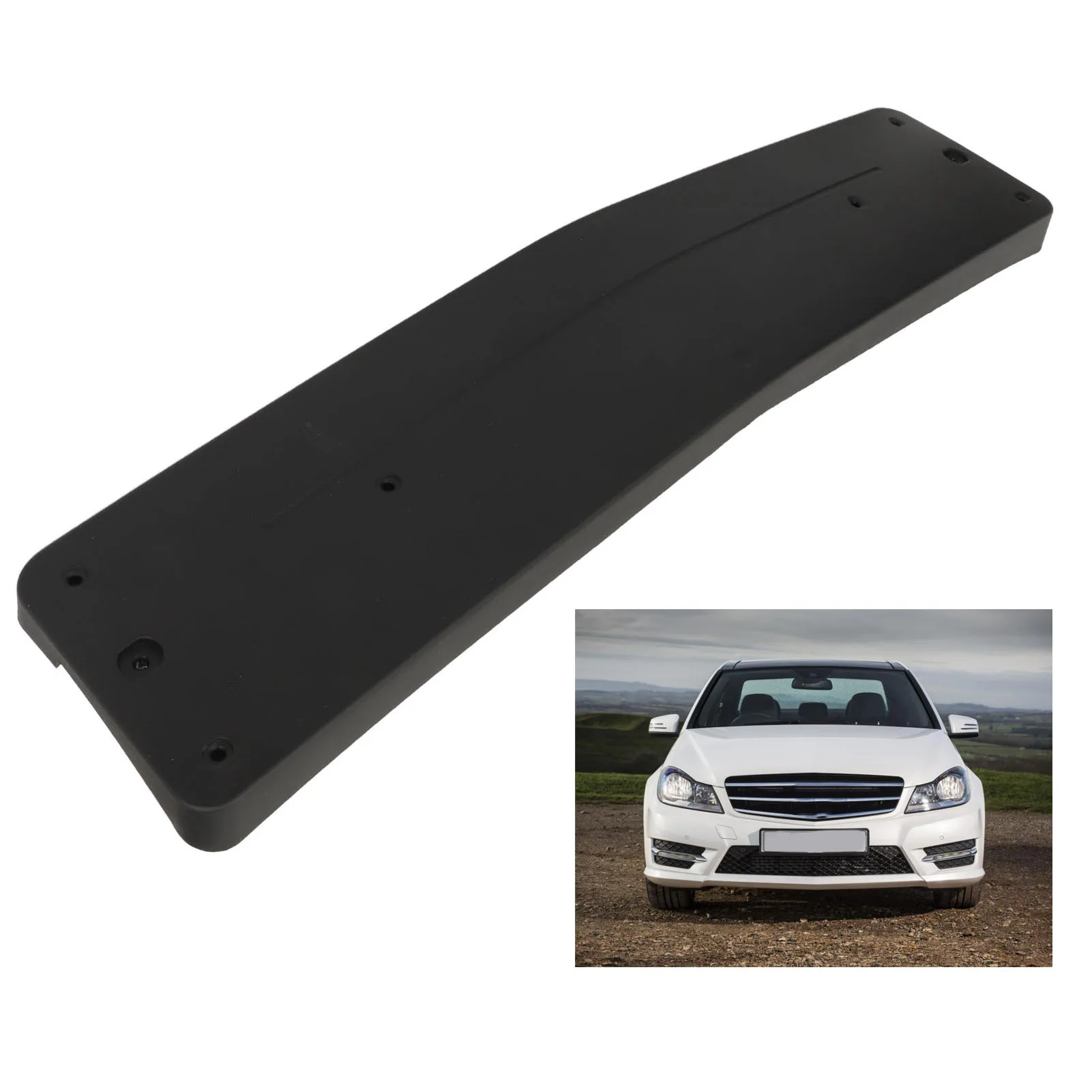 Передний бампер, держатель номерного знака 2048173278, замена для Benz C‑Class W204 AMG‑Sport от 2011 до 2013