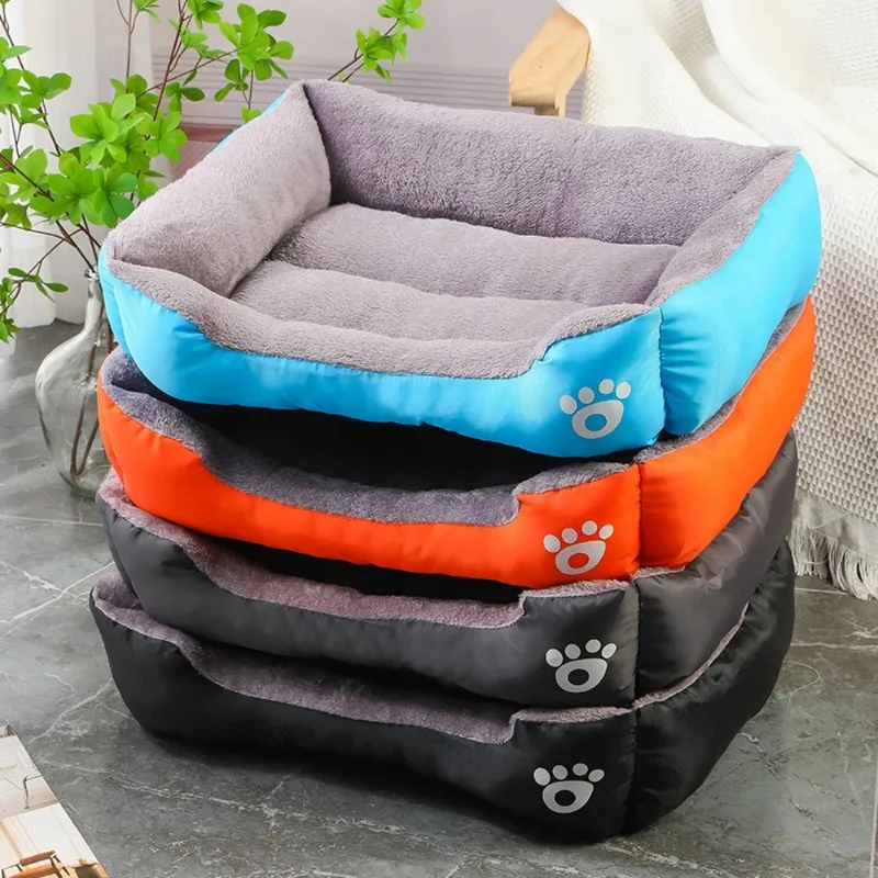 Weiches, quadratisches, großes Hundesofa, elastisches Hundehauskissen, winterwarmes, waschbares Hundebett für mittelgroße Hunde, Katzenhütte, Haustierzubehör – Detail 5