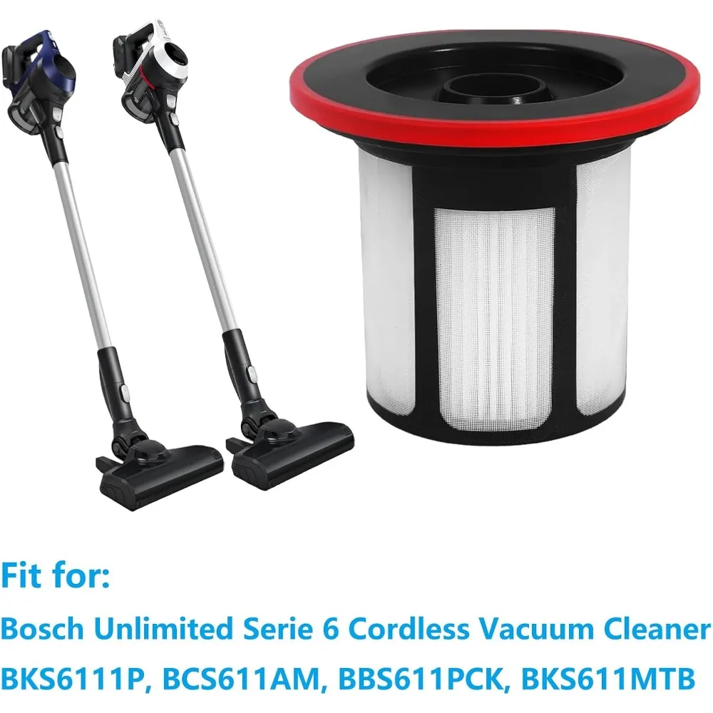 Accesorios de filtros para batería de aspiradora Bosch Unlimited serie 6 BCS611AM BKS6111P piezas de repuesto filtros de repuesto