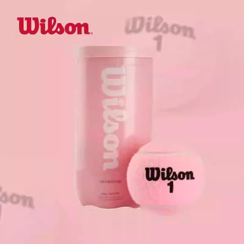 Wilson Professional Tennis Training Ball Beginner High Elasticity Indoor Sports Competition Resistant Balls Accessories Pink