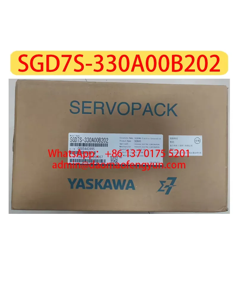 

Brand New SGD7S-330A00B202 Servo Drive SGD7S 330A00B202，Fast shipping