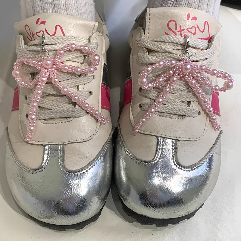 

New Colored dopamine pearl Hollow Twist Butterfly Bow Shoe Buckle Pendant, Fashion, for Shoes DIY Decorative Clips Party Gifts