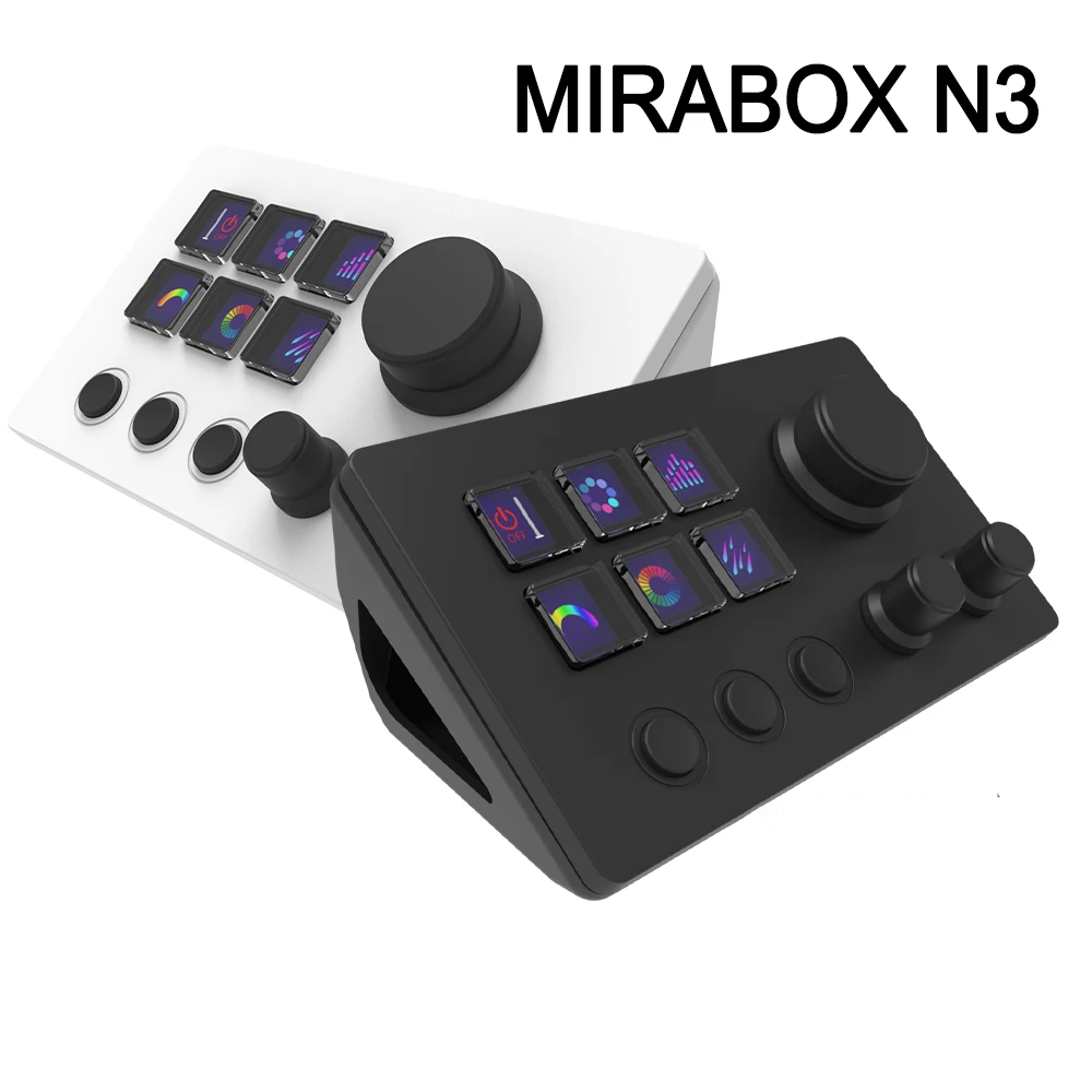 

Streamdeck Mirabox N3 визуальная клавиатура 6 клавиш создание живого контента ЖК-Кнопка Макросъемка студийный контроллер потоковая колода Win/mac os