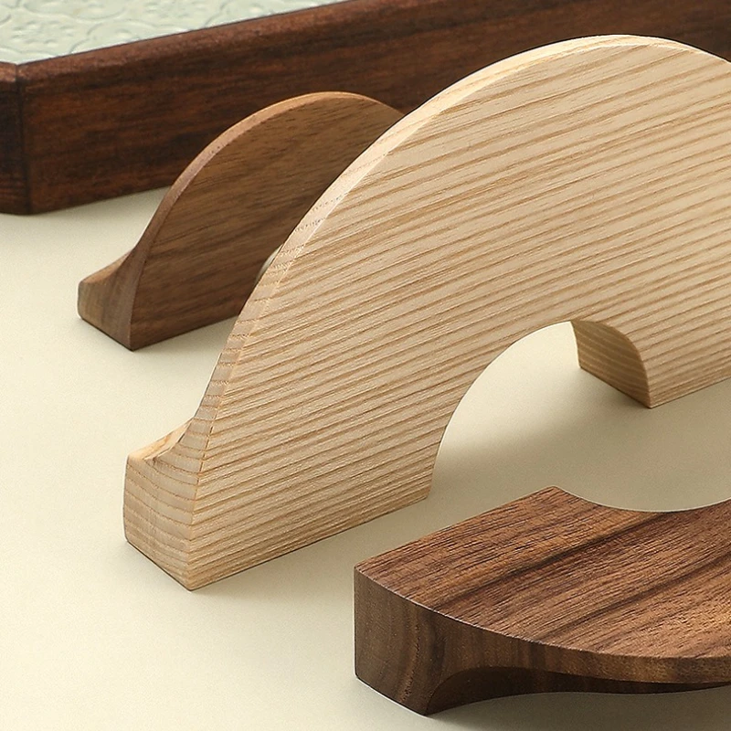 Nordische Halbkreis-Holzgriffe für Schränke, Holztürgriffe, Schubladenknöpfe, Kleiderschrankgriffe, Kinder-Schrankgriffe – Detail 4