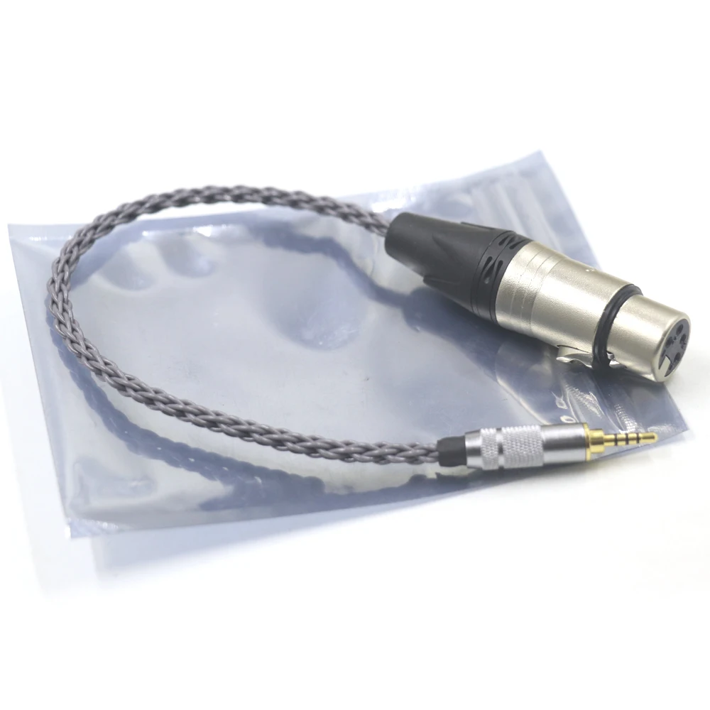 

HIFI Female 2.5MM Balanced Headphone Adapter Audio Cable 2.5mm Male to XLR 4 Pin Angle Female