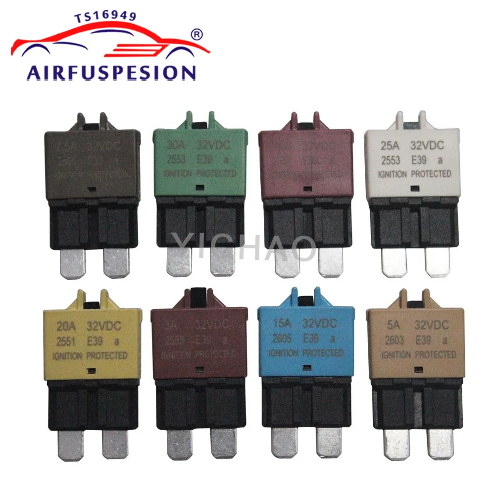 

8pcs Fuse Assortment Kits Automotive Low Profile ATC ATO Fuse Manual Reset Fuses For Boat Truck SUV Motorcycle 32VDC