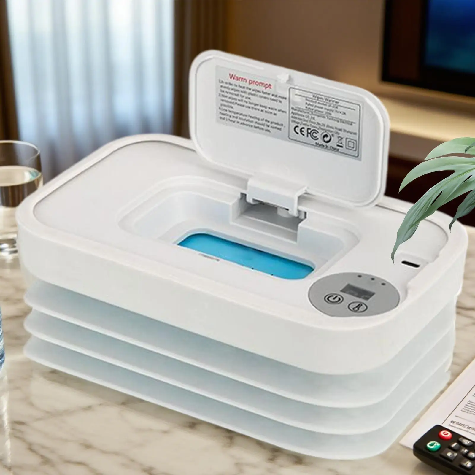 Беспроводная грелка для салфеток, складная грелка для салфеток подгузников и дозатор, зарядка через USB, детские принадлежности для кемпинга, автомобиля, путешествий, дорожных поездок