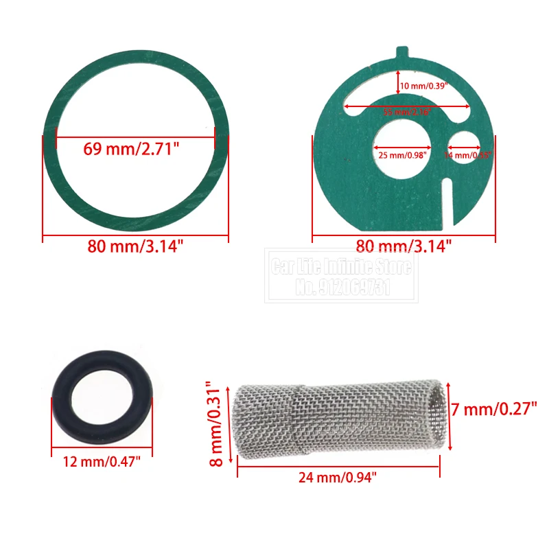 Diesel Parking Heater Service Kit For Eberspacher Hydronic D5WZ D5WS D3WZ B4WSC Strainer Wholesale O-Rings Gasket Heater