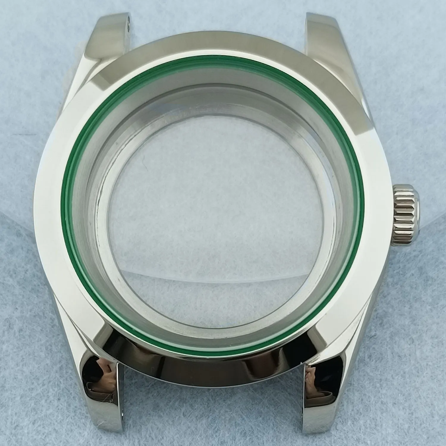 40mm NH Watch Case Sapphire Stainless Steel Beveled Edges 100m Waterproof Case Fits NH Movement 34 35 36 Movement Case