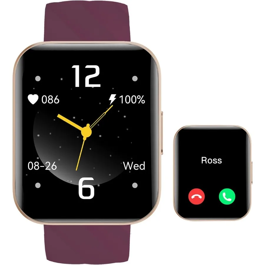 

Смарт-часы для мужчин и женщин, отвечают на звонки, совместимые с телефонами iPhone Android 1,85 Смарт-часы Фитнес-трекер с 100+ S