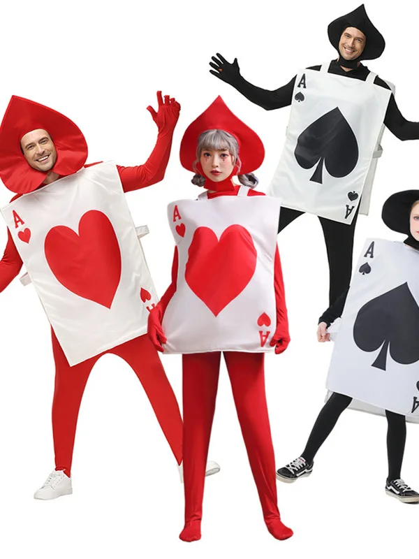 لعبة البوكر كوين جارد لعبة الهالوين للأطفال، زي موسيقي أحمر لحارس الملكة، مزيج من البوليستر والألياف اللدنة