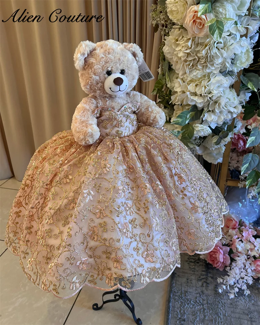 Special Link For Personalized Quinceanera Teddy Bear Dress 2024 Luxury Crystal Tulle Mini Dress Bear Not Included Customized 