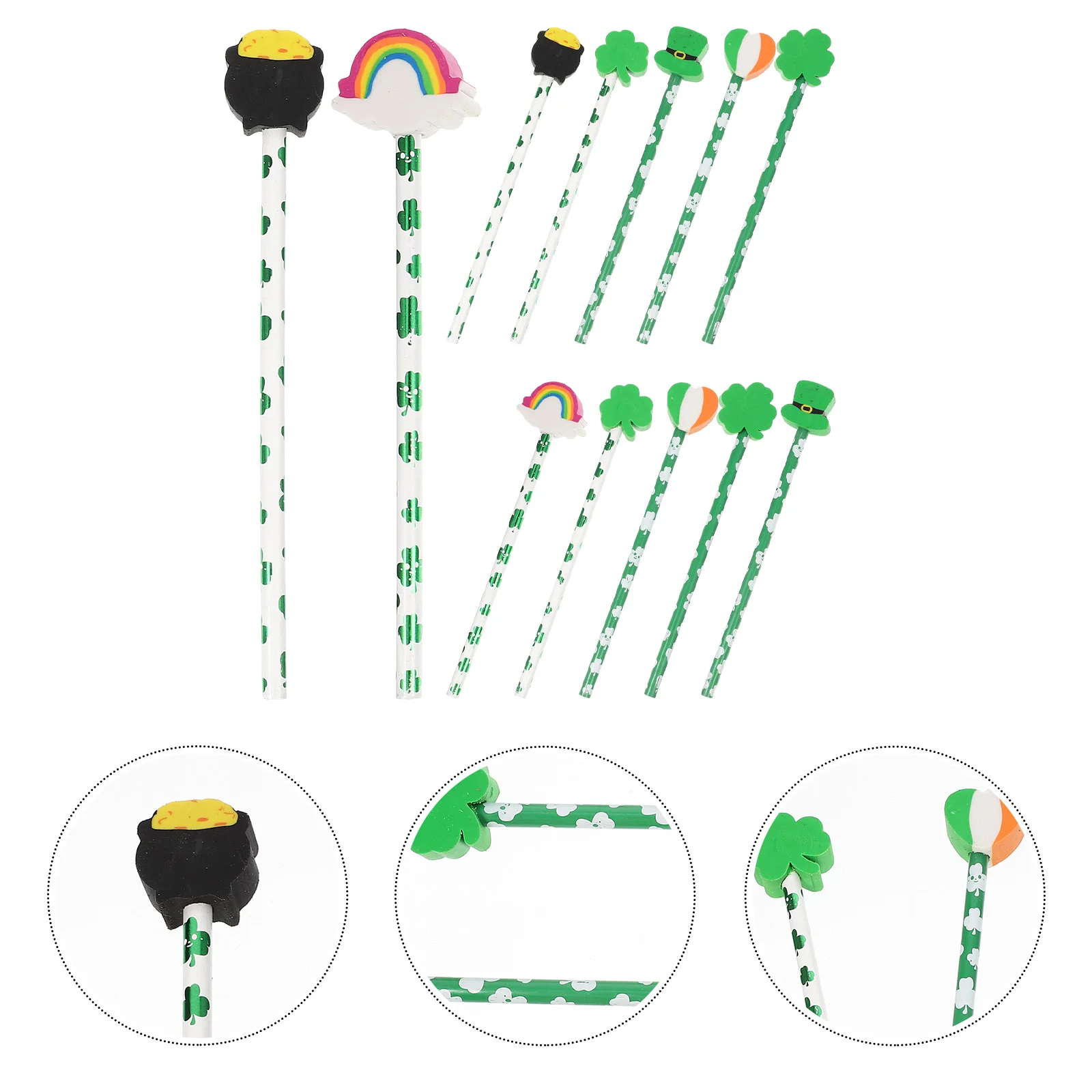 12 Pcs Lead Pencils Irish Funny Wood for Kids Desk Calligraphy Exercise Graphite Writing Child