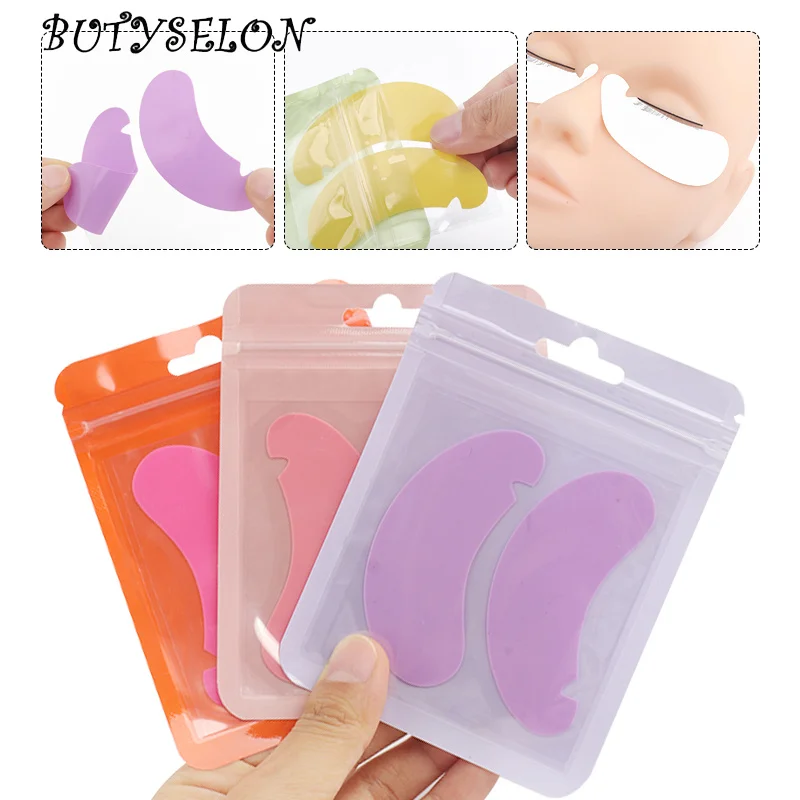 1 Pair New Reusable Eye Pads Silicone Stripe Lash Lift Eyelash Extension Hydrogel Patches Under Eye Gel Patch Makeup Tools