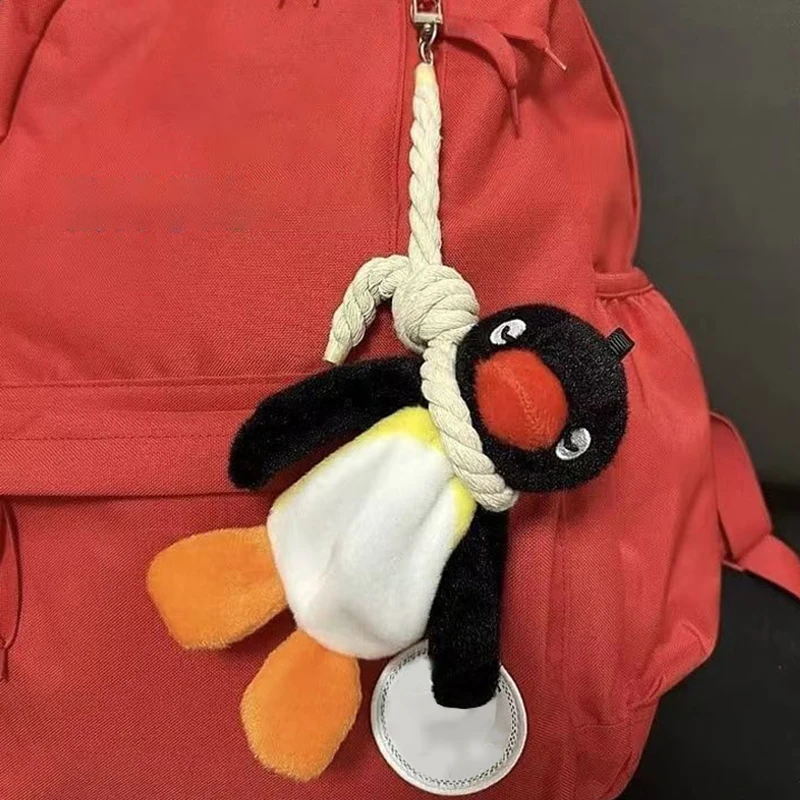 Adorável pinguim de pelúcia chaveiro bonito pinguim boneca pingente criativo animal boneca chaveiro requintado mochila decoração presentes