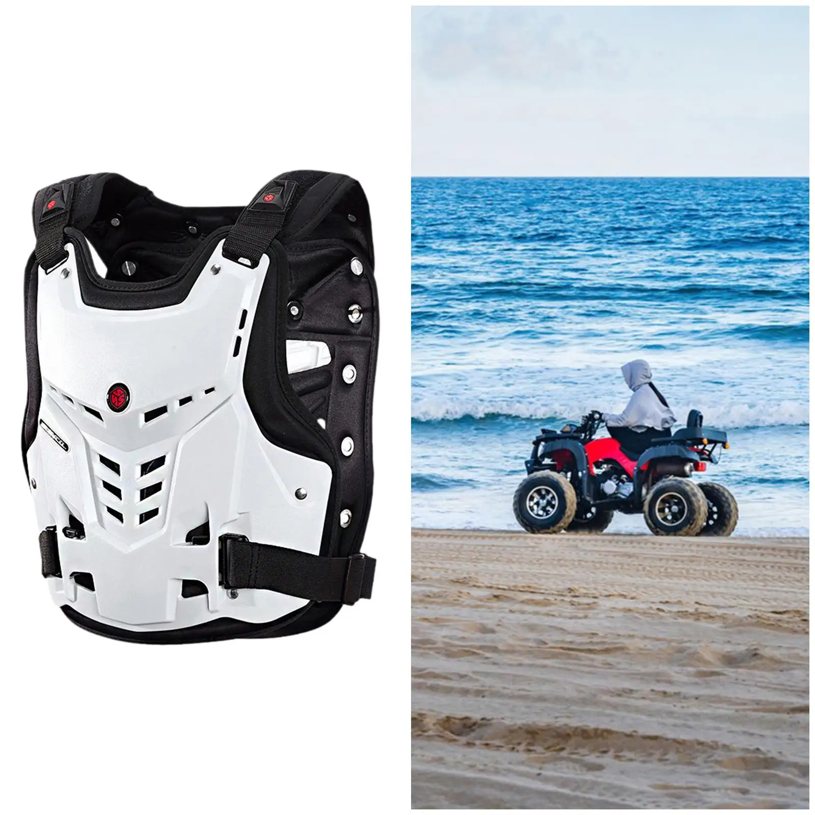 Motocross Chest Protector Adult Adjustable Mountain Bike Cycling Vest for Motorbike Riding Safety