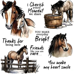 Mangocraft Cartoon Horse Cutting Dies Clear Stamp DIY Scrapbooking Supplies Metal Dies Silicone Stamp For Cards Albums Decor