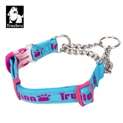 Truelove Dog Collar P-Chain Outdoor Nylon High Quality Stainless Steel Chain Adjustable Reflective for Large Dog TrainingTLC5372