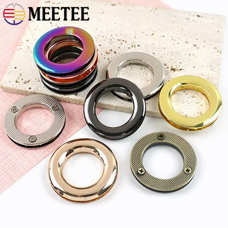 

10/20Pcs 10-25mm Metal Screw Ring Buckles for Bag Garment Hat Eyelets with Washer Rings Shoes Leather Loop Crafts Accessories