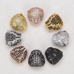 DIY Bracelet Jewelry Making Supplies Beading String Chain Necklace Bead Accessories Paved Zircon Synthetic Gem Animal Head Parts
