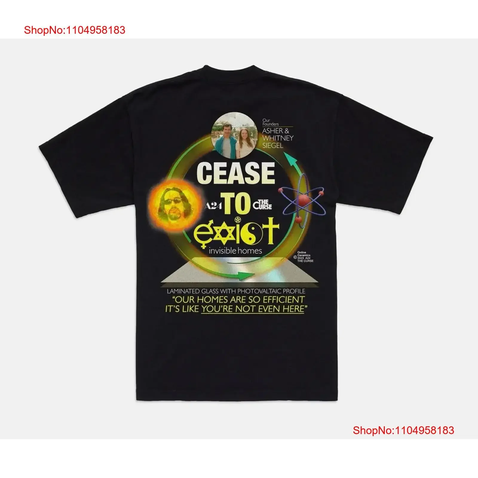 

Online Ceramics x A24 The Curse Cease To exisT T Shirt Size XXL vintage Washed Comfortable designer clothes Breathable Slightly