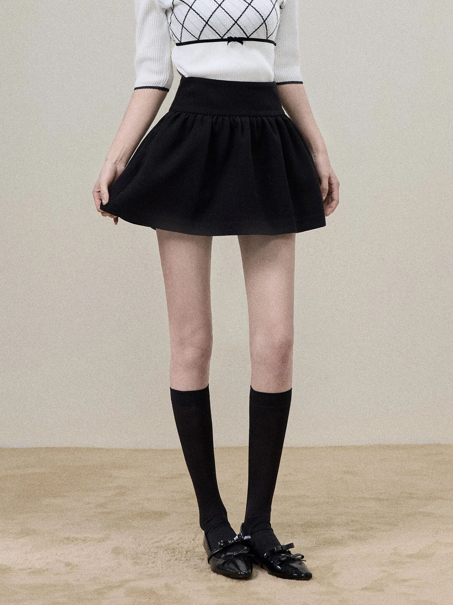 BBT Sweety Sweet High Waist Puffy Skirt New Style Half-length Women's Skirt Spicy Girl Flower Bud Short Skirt Soft Comfortable