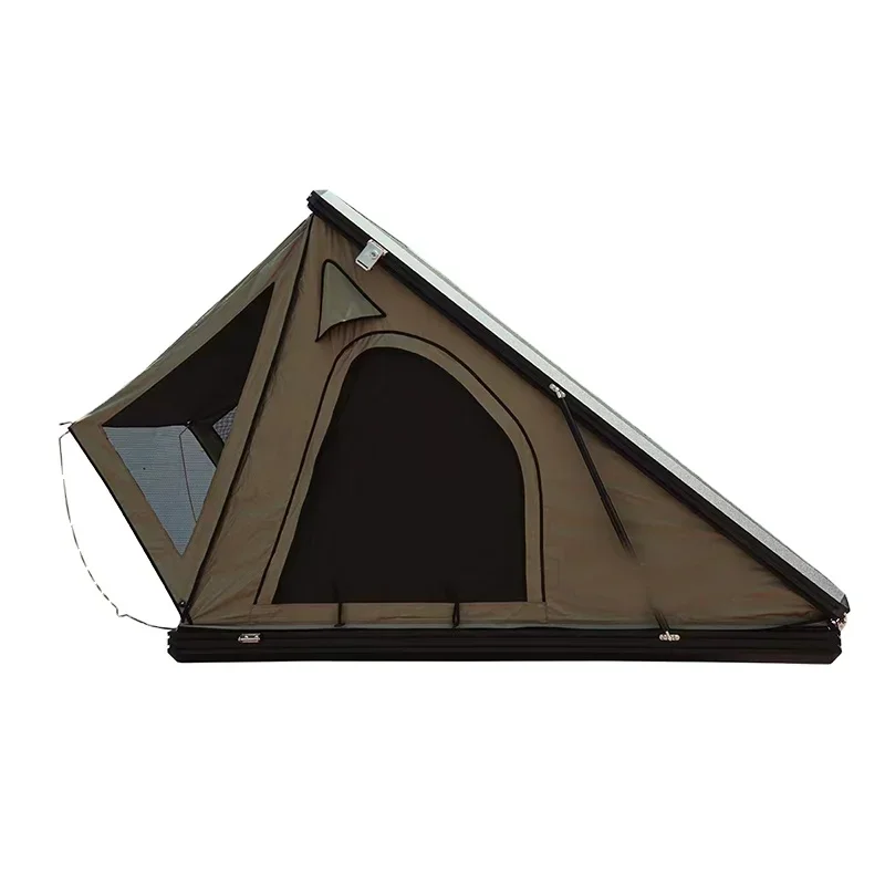 Hot Sale Quick Auto Opening Aluminium Camping Hardshell Triangle Roof Top Tent For 2-3 Person customcustom