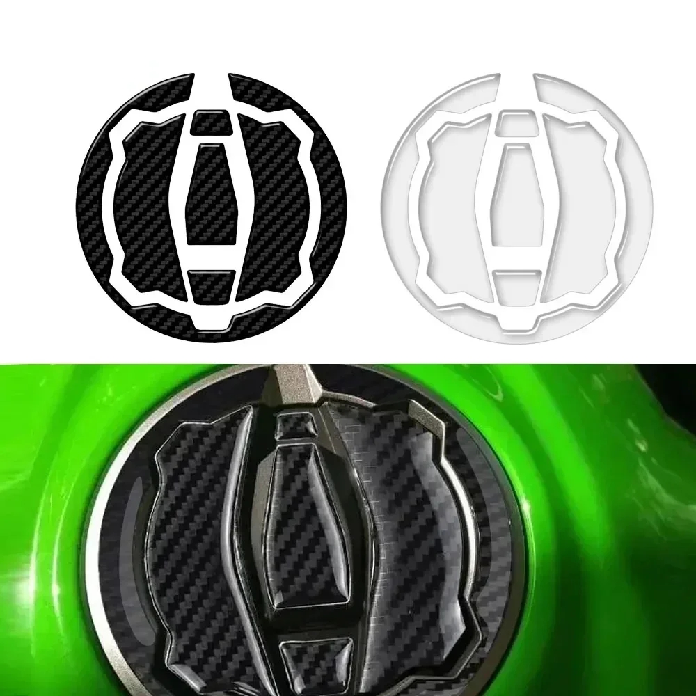 

3D Carbon Look Motorcycle Fuel Cap Cover Decal Sticker For Kawasaki Ninja 400 650 Versys-X 300 Z650 Z900 2017-2024
