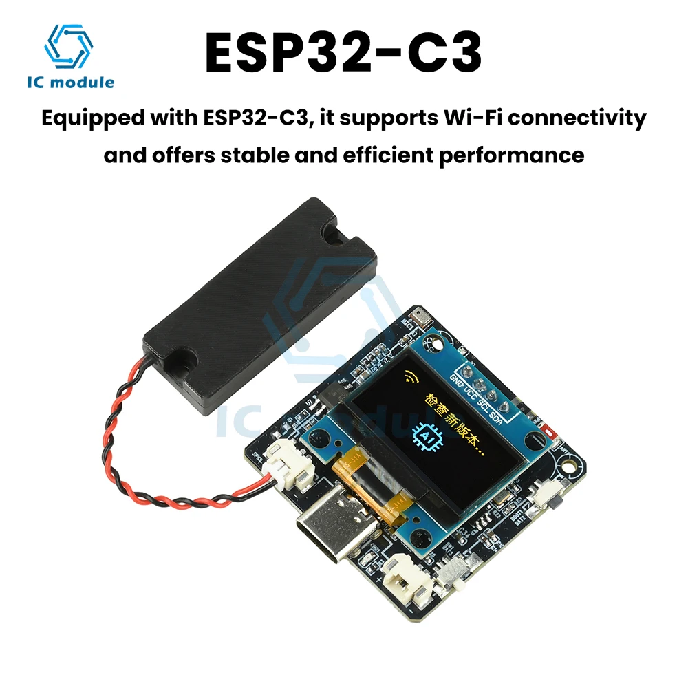 

ESP32-C3 AI Voice Dialogue Module with 0.96 Inch OLED Intelligent Voice Dialogue Finished PCB Board Supports Xiaozhi Large Model
