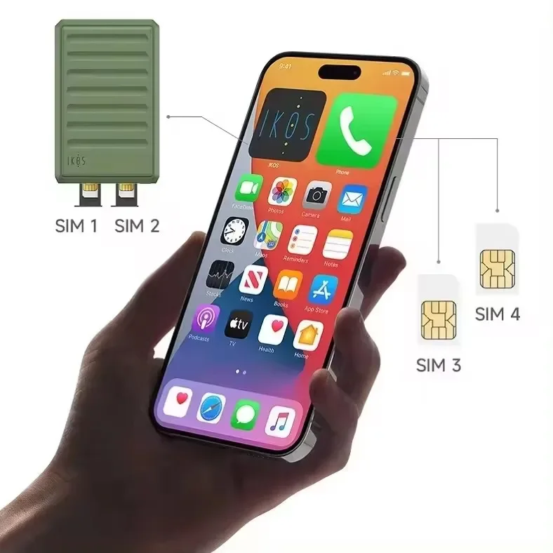 Dual Triple Multi SIM Card Adapter For iPhone Active Simultaneously Supports 4G Ikos Internet ikos dual sim adapter pta approves