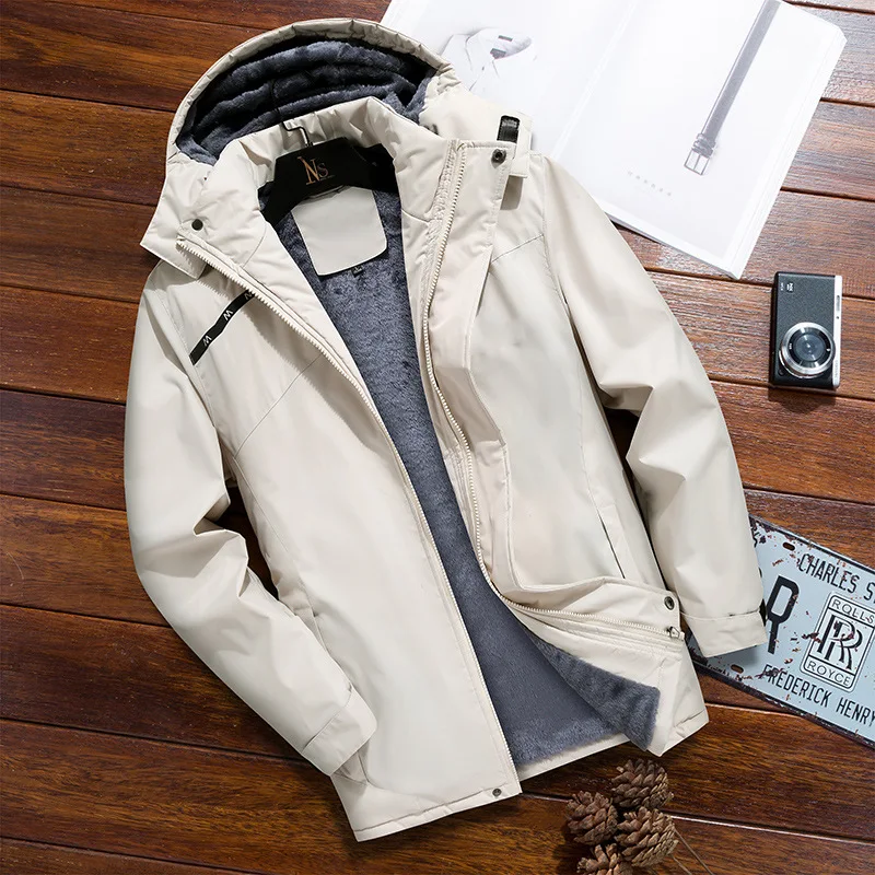 

Мужская ветровка, флисовая толстая теплая шуба, ветрозащитный бомбер-карго, софтшелл, съемная шапка, куртка, утолщенный теплый пуховик