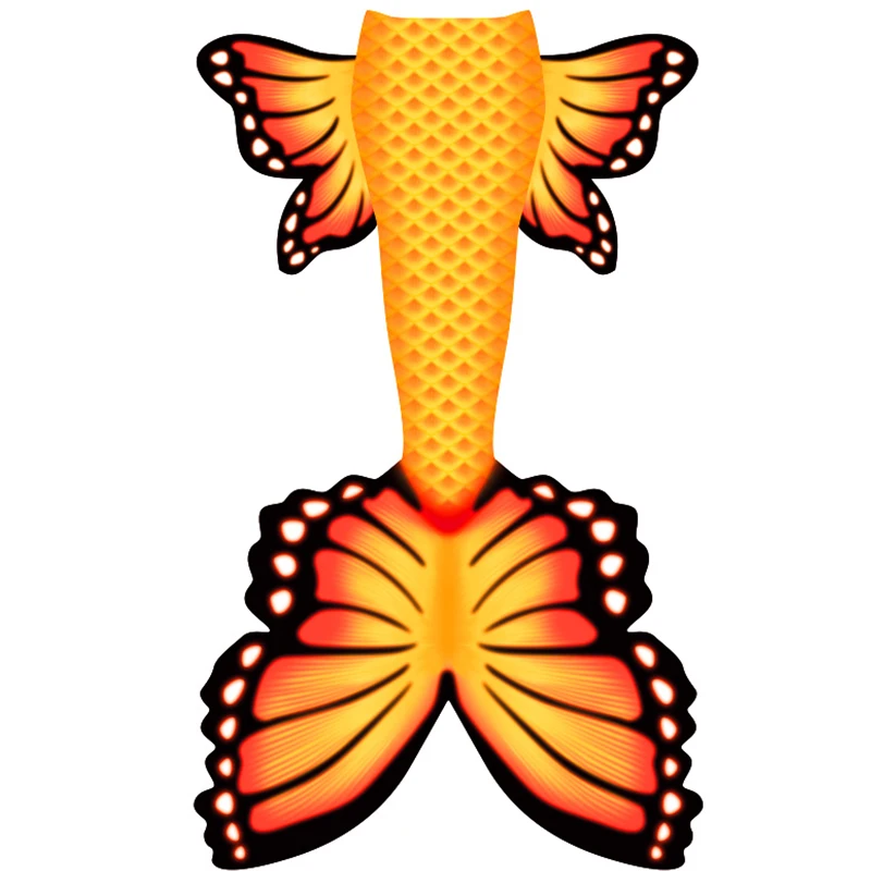 Free Shipping Professional Mermaid Tail Skins Swimwear Bikini Suits Butterfly Design Finish Clothing for Swimming Shoot Fitness