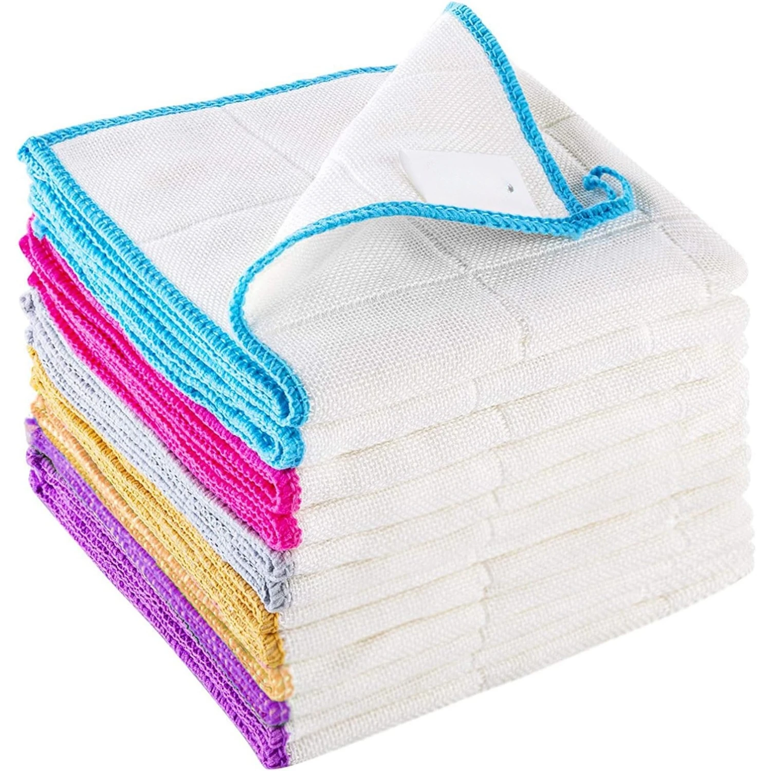 Kitchen dishcloth sets, reusable and highly absorbent dishcloth towels for kitchens, bathrooms and cleaning counters.