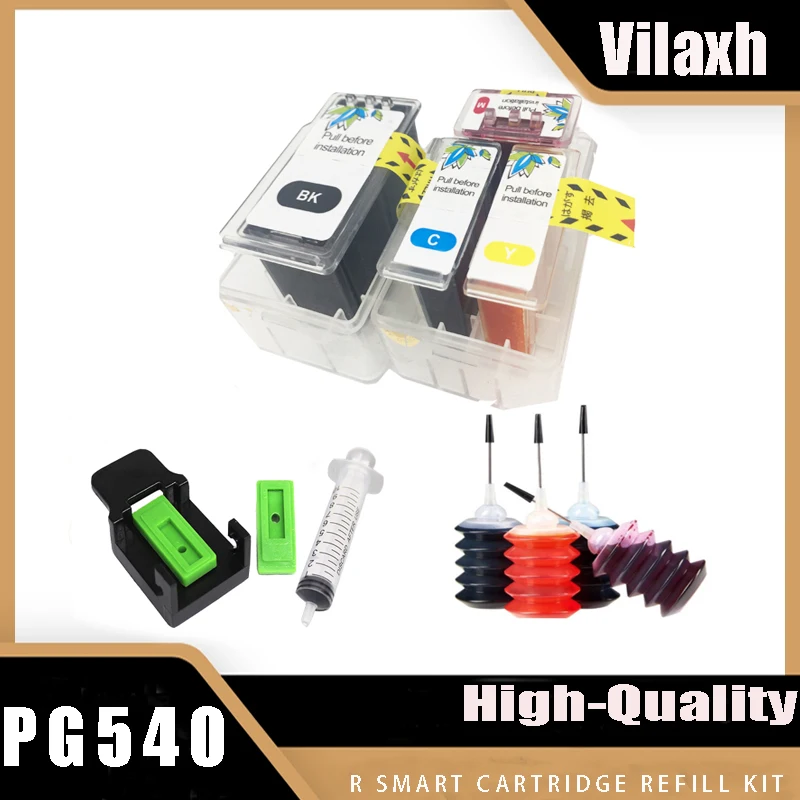 Vilaxh-Kit de recharge de cartouche intelligente pour imprimante, pour IL ical540 CL541 af 540 XL CL 540 XL, pour Pixma MG3150 MG3250 MG3550 MG4250,