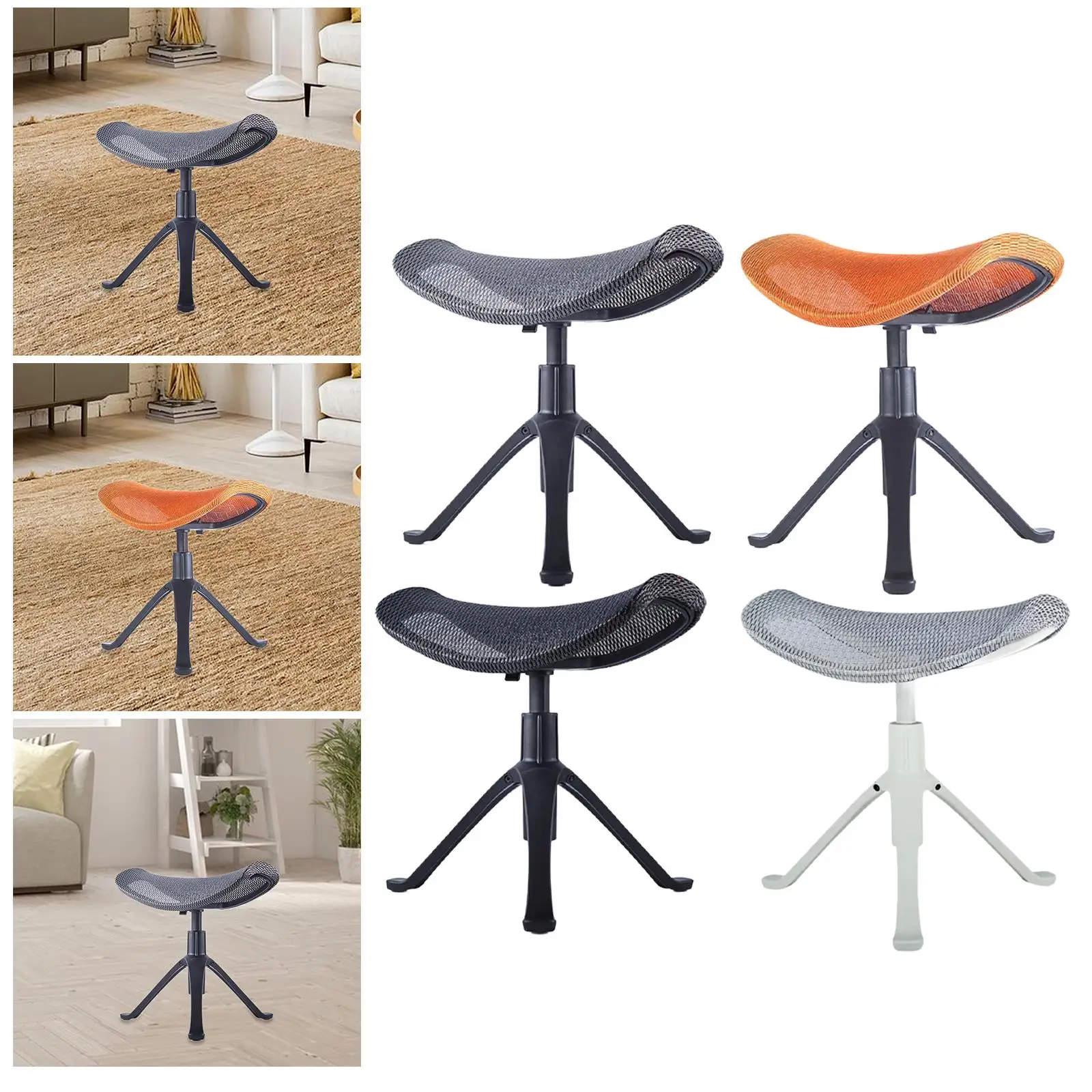 

Under Desk Footrest Comfortable Leg Rest Easy to Carry Office Foot Rest Adjustable 37cm-45cm for Office Long Sitting at Work SPA