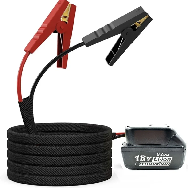 Jumper Cables for Makita 18V Li-ion Battery, 8 Gauge 6.5 Ft Car Battery Jump Starter Heavy Duty Automotive Booster Cables