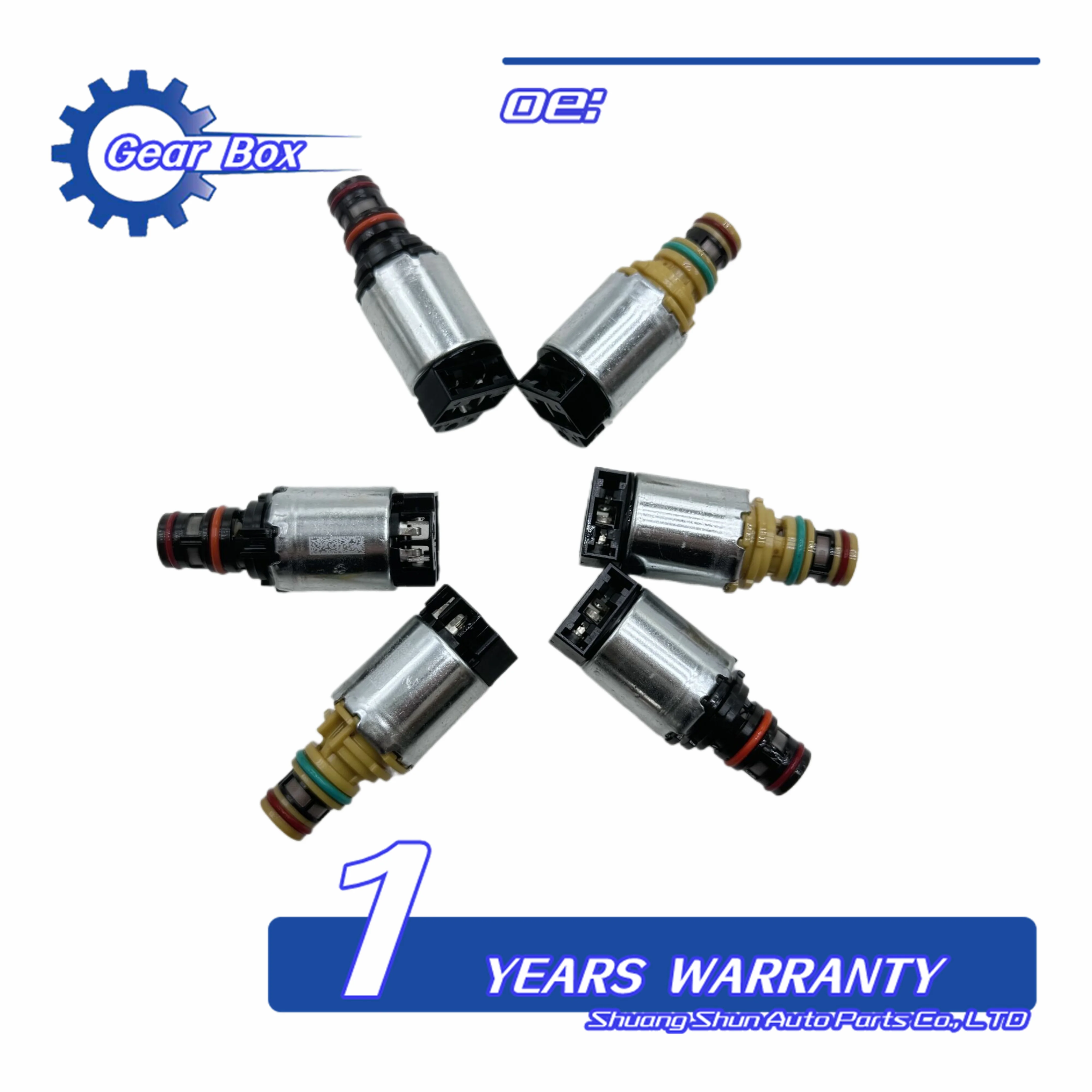 

Chevrolet Cruze Epica Lacetti Astra Antara Saab 9'4 OEM Genuine 6PCS 6T45E 6T40 Transmission Shift Solenoid Valve