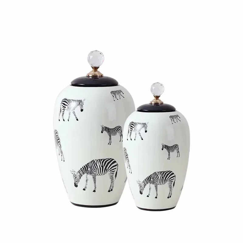 Modern Ceramic Storage Cans Decoration Kitchen Candy Coffee Tea Home Living Room Porch