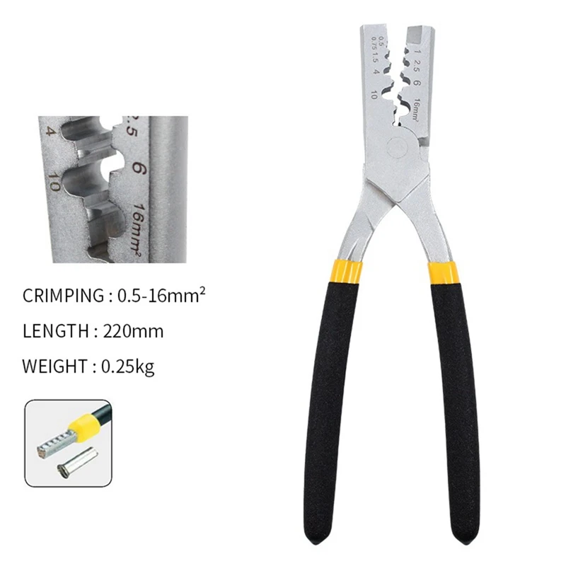 Combination Set Of Crimping Pliers PZ0.5-16 Tube Crimping Pliers With 1200 VE Pin Terminals. Durable Reusable